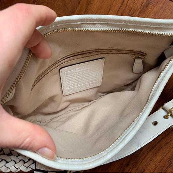 Vintage Coach Angora Raffia Leather Shoulder Bag - 2005 - Picture 8 of 11